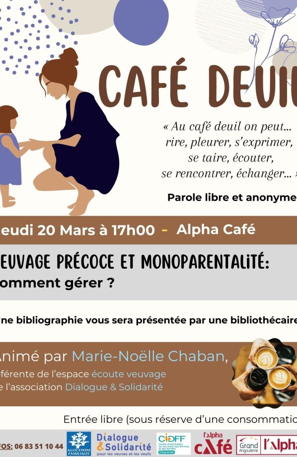 Café deuil le 20 mars 2025 à l'Alpha à 17h